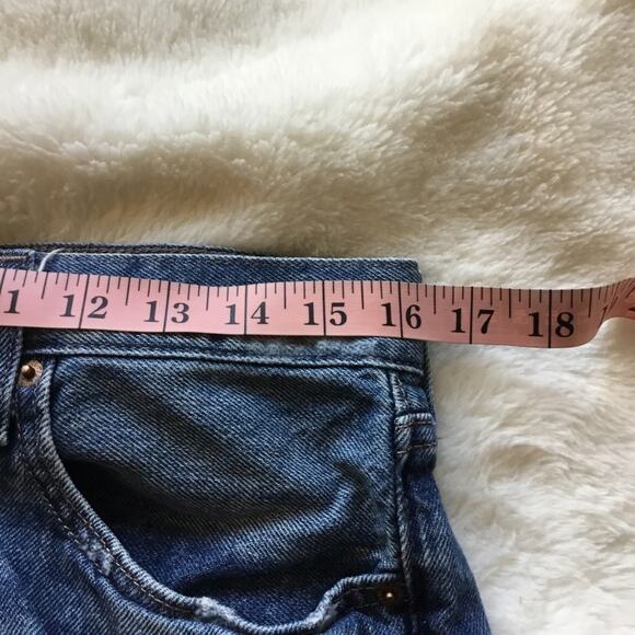 Old Navy Blue High-Rise Slouchy Straight Denim Shorts - Picture 7 of 9